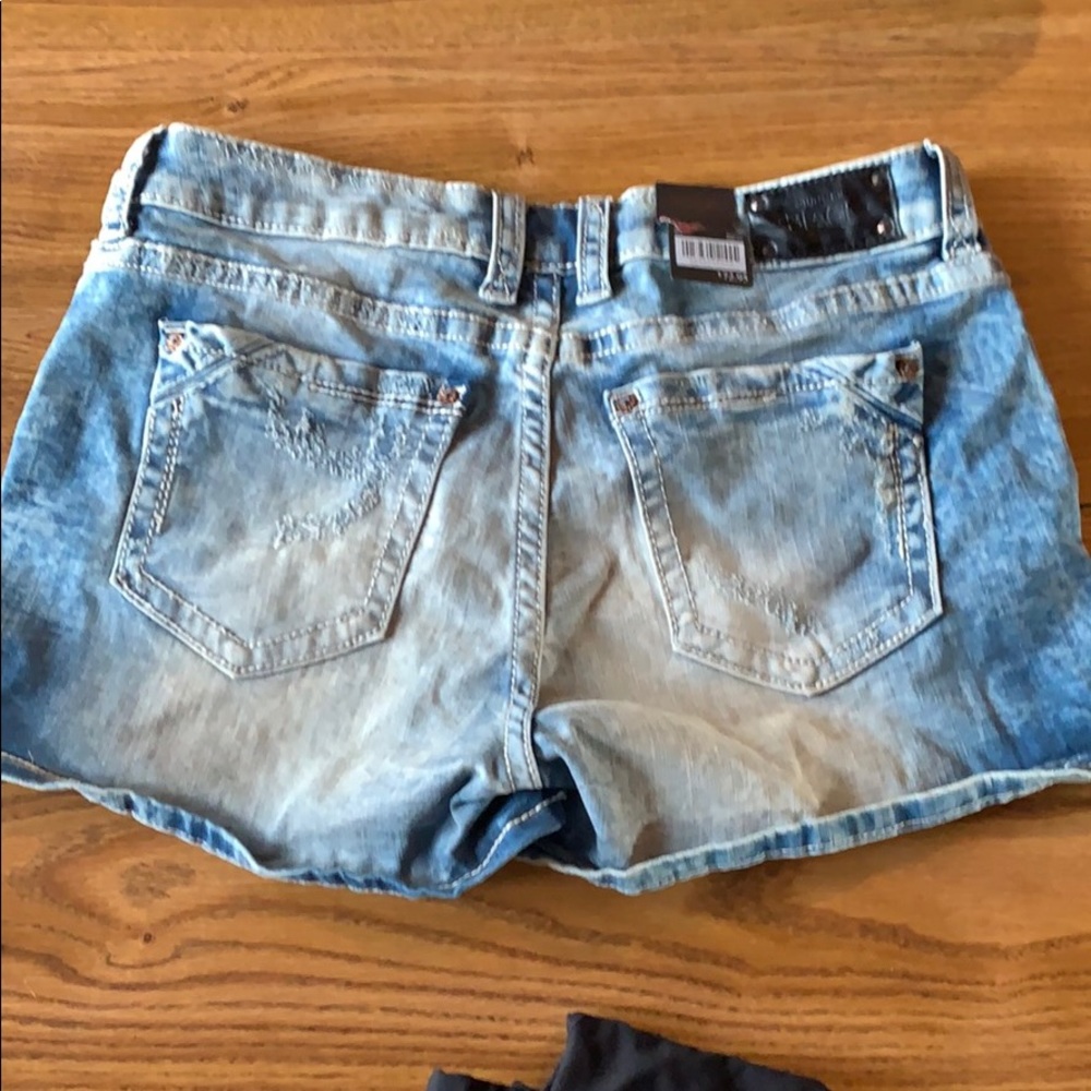 Women’s Buckle Black Jean shorts